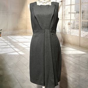 Elie Tahari gray sleeveless sheath dress size 8